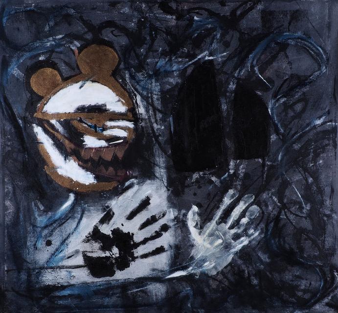 Fat Cat (X-Ray) - 2025 | 65x60cm | acrylic, oil, nail polish on canvas
